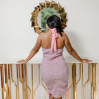 Halter pink sequence dress
