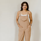 Beige Corduroy dungaree