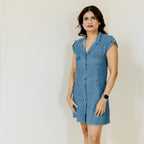 Short sleeve denim dress