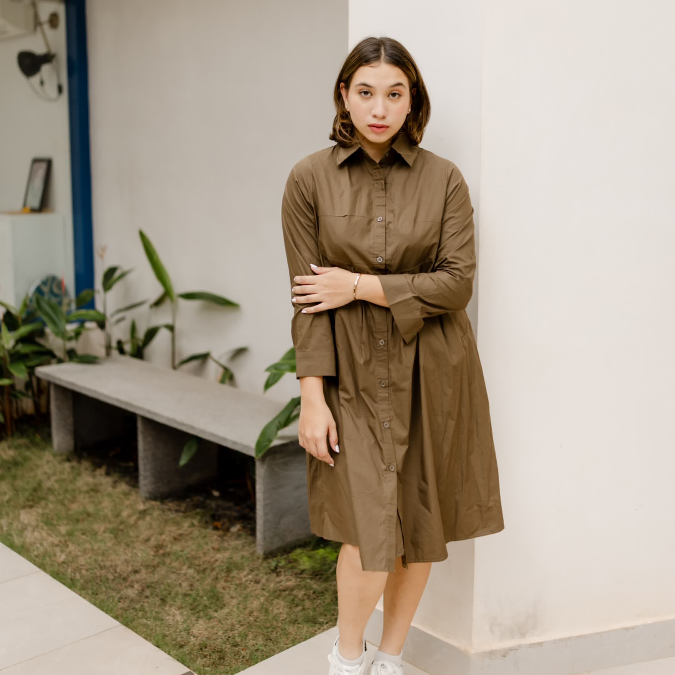 Mahogany Muse Cotton dress
