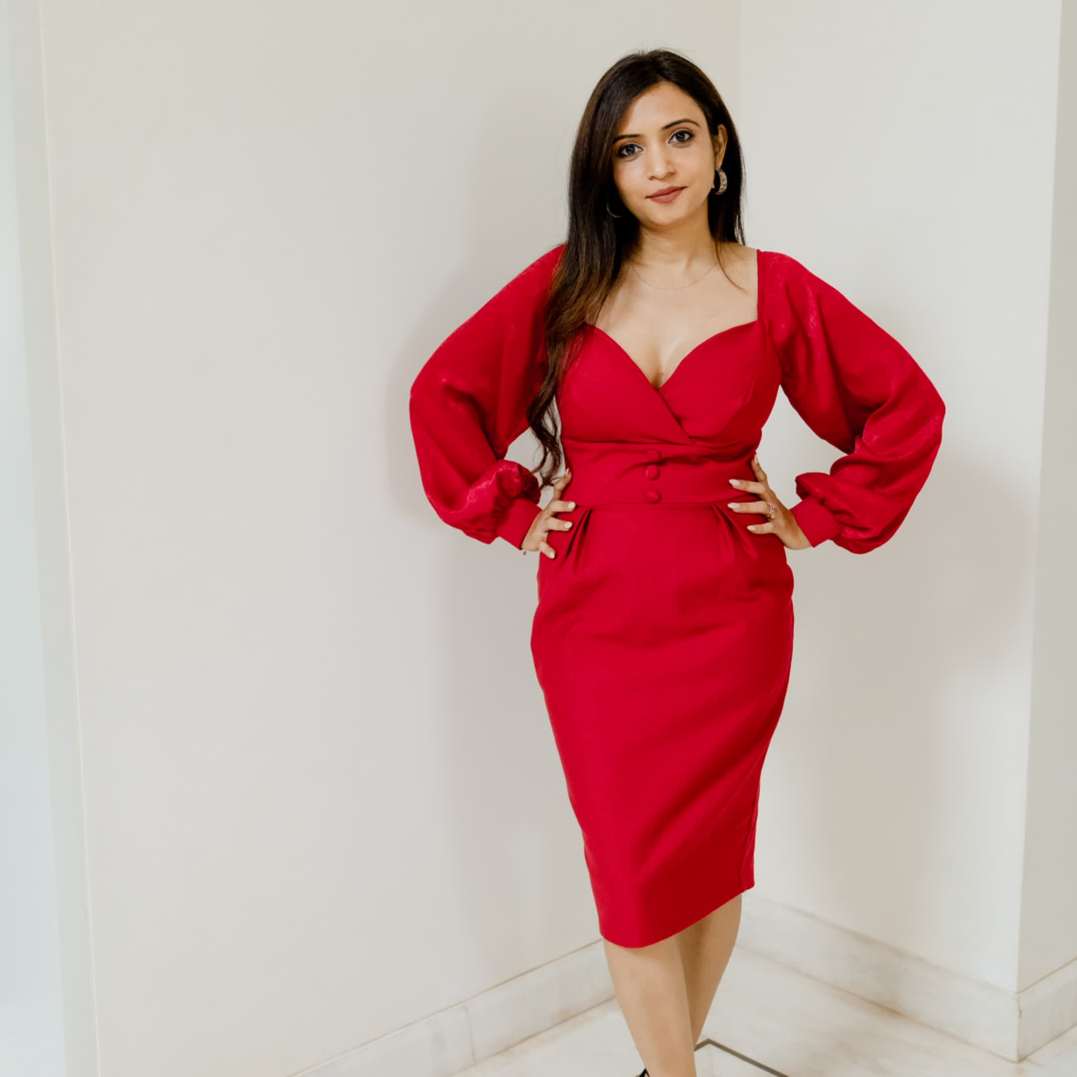 Red formal dress