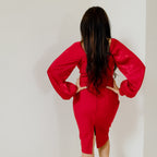 Red formal dress