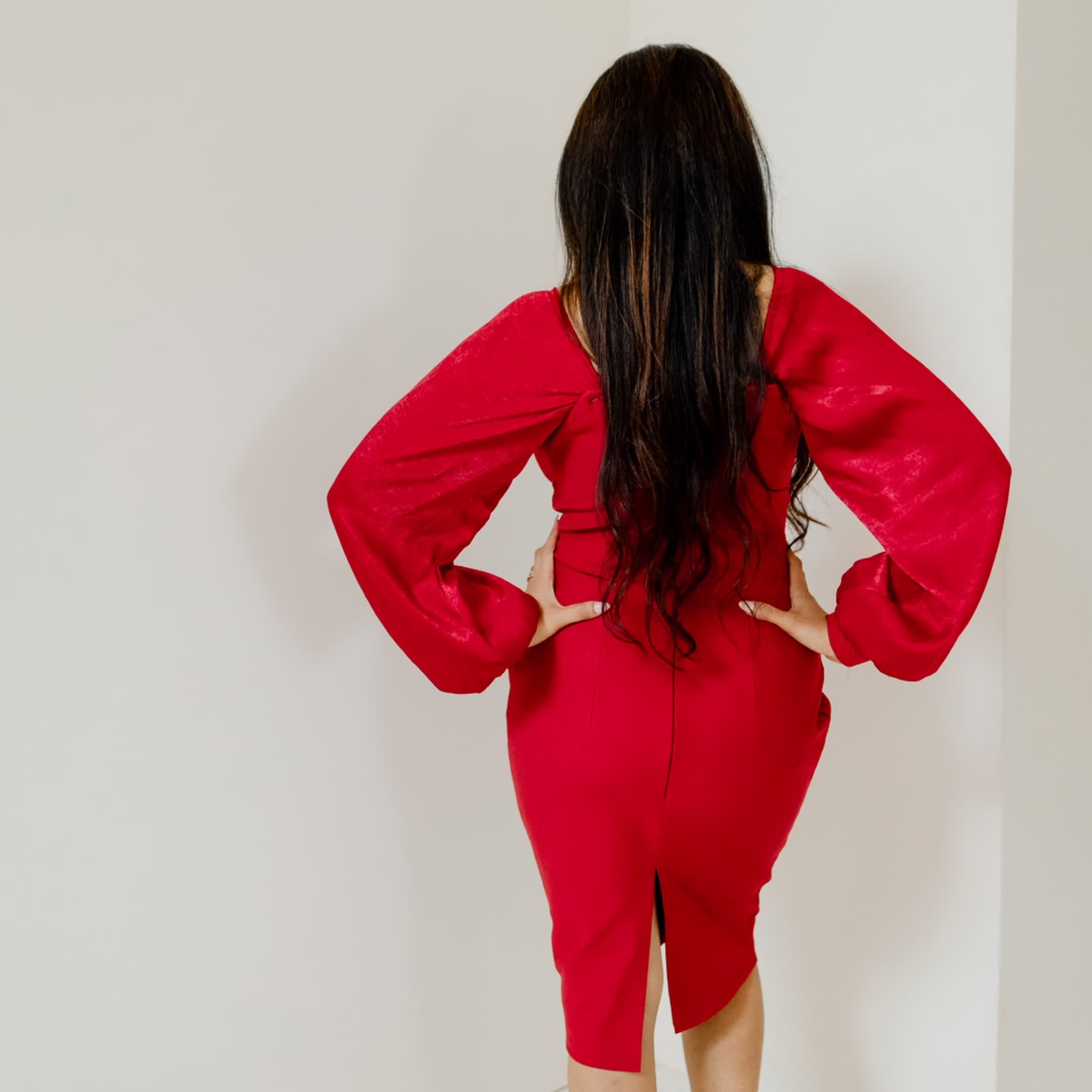 Red formal dress
